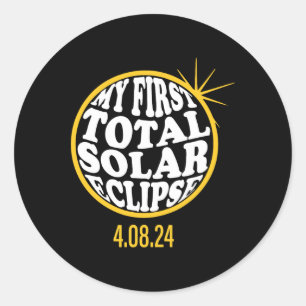 私の最初の総太陽の食4月8日の幼児 ラウンドシール