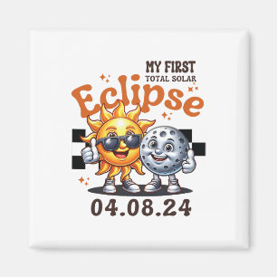 私の最初の総太陽の食4月8日2024幼児 マグネット