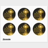 私の最初の聖餐式のステッカー ラウンドシール (シート)