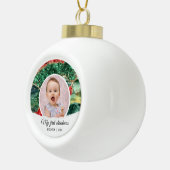 私の最初の誕生日のグリッター セラミックボールオーナメント (右)