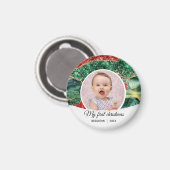 私の最初の誕生日クリスマス マグネット (正面/裏面)