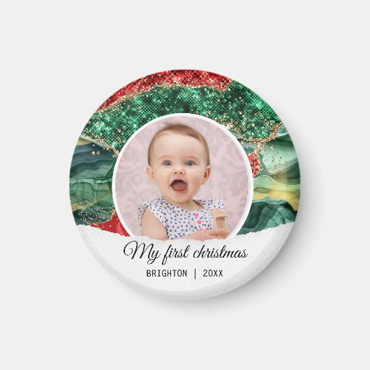 私の最初の誕生日クリスマス マグネット (正面)