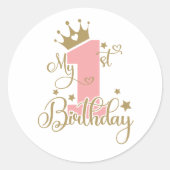 私の最初の誕生日シール ラウンドシール (正面)