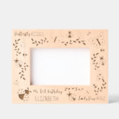 私の最初の誕生日ブッテフライ – ラディバグパーソナライズされた6x4 レーザー彫刻フレーム (正面)