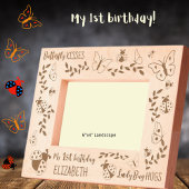 私の最初の誕生日ブッテフライ – ラディバグパーソナライズされた6x4 レーザー彫刻フレーム