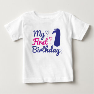 私の最初の誕生日，男の子のための私の1番目の誕生日，女の子 ベビーTシャツ
