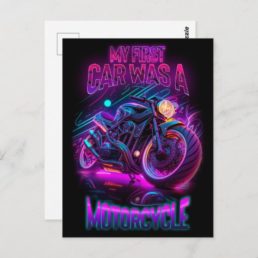 私の最初の車はバイクだった |サイクリオン ポストカード (正面/裏面)