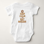 私の最初の過保越し – 静か食べでMatzah Matzo ベビーボディスーツ (裏面)