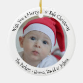 私の最初の隔離クリスマス2020 |おもしろい写真 セラミックオーナメント (裏面)