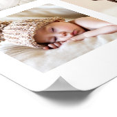 私の最初の1歳の誕生日12写真コラージュのサイン ポスター (角)