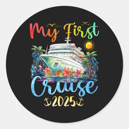 私の最初の2025クルーズトリップキッズバケーションマッチングF ラウンドシール (正面)