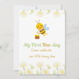 私の最初のBee-day招待状 招待状
