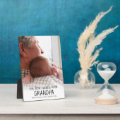 私の最初のGrandpa写真ベビー生まれたばかりのPl フォトプラーク (側面)