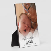 私の最初のNanny写真のベビー 生まれたばかりの フォトプラーク (側面)