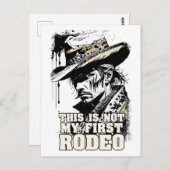 私の最初のRODEO堅牢なヴィンテージワイルドウエストカウボーイ ポストカード (正面/裏面)