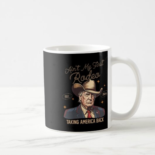 私の最初のRodeo西カウボーイトランプシおもしろいーを見る コーヒーマグカップ (右)