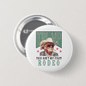私の最初のRodeo西カウボーイトランプシおもしろいーを見る 缶バッジ (正面&裏面)