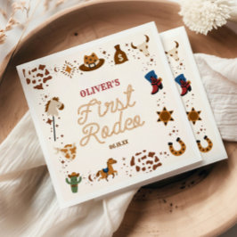 私の最初のRodeo西カウボーイ1st誕生日パーティー スタンダードカクテルナプキン