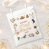 私の最初のRodeo西カウボーイ1st誕生日パーティー フェイバーバッグ (クリップ留めされた状態)