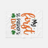 私の最初のSTパトリックS日 フリースブランケット (正面(横))