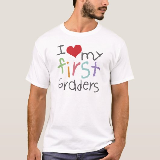 私の最初グレーダーの基本的なTシャツを愛して下さい Tシャツ (正面)