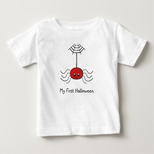 私の最初ハロウィンのベビーのTシャツ ベビーTシャツ (正面)