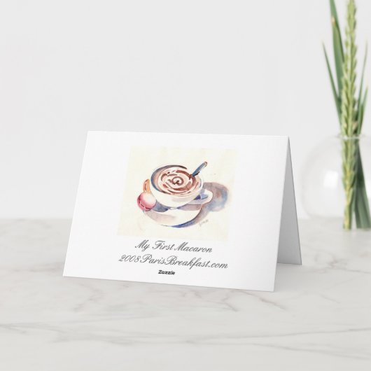 私の最初パリMacaron カード (裏面)