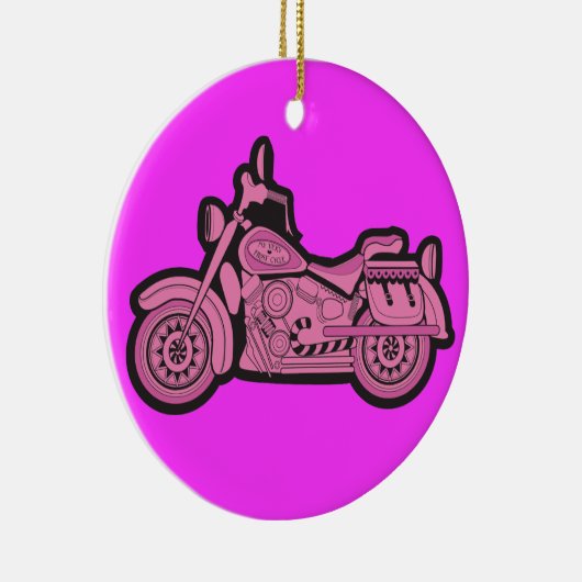 私の最初ピンクのオートバイ セラミックオーナメント (右)