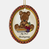 私の最初感謝祭くまのベビーのオーナメント セラミックオーナメント (右)