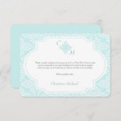 私の最初聖餐の青のサンキューカード サンキューカード (正面/裏面)