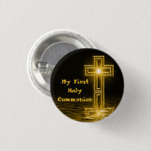 私の最初聖餐式ボタン 缶バッジ (正面&裏面)