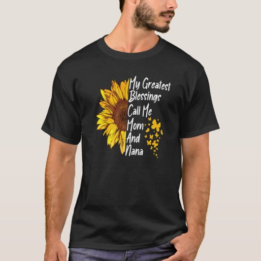 私の最大の幸せはママとナナと呼んでくれる ハッピーM Tシャツ (正面)