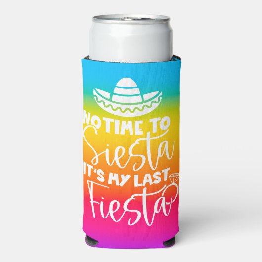 私の最後のフィエスタ ブライド ブランチェット パーティー オーダーメイド スリム缶クーラー (Seltzer正面)