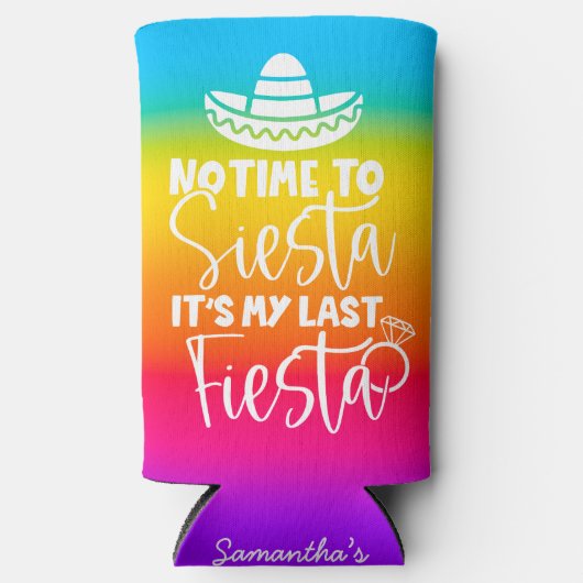 私の最後のフィエスタ ブライド ブランチェット パーティー オーダーメイド スリム缶クーラー (正面)