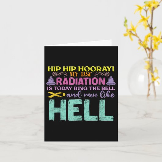 私の最後の放射線は今日の認識度癌 カード (黄色い花)