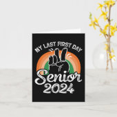 私の最後の最初の日シニア2024レトロヴィンテージバックT カード (黄色い花)