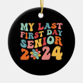 私の最後の最初の日シニア2024 セラミックオーナメント (正面)
