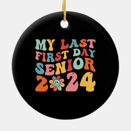 私の最後の最初の日シニア2024 セラミックオーナメント (裏面)