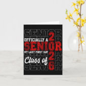 私の最後の最初の日2026高SchoのシニアライフCl カード (黄色い花)