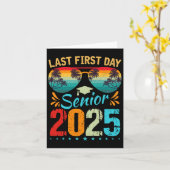 私の最後の最初の日 シニア 2025 Ck 学校へ 2年生のクラス カード (黄色い花)