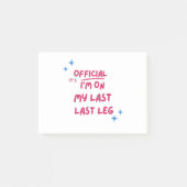 私の最後の脚切断者のハンディキャップに関する公式IM ポストイット (正面)