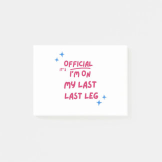 私の最後の脚切断者のハンディキャップに関する公式IM ポストイット