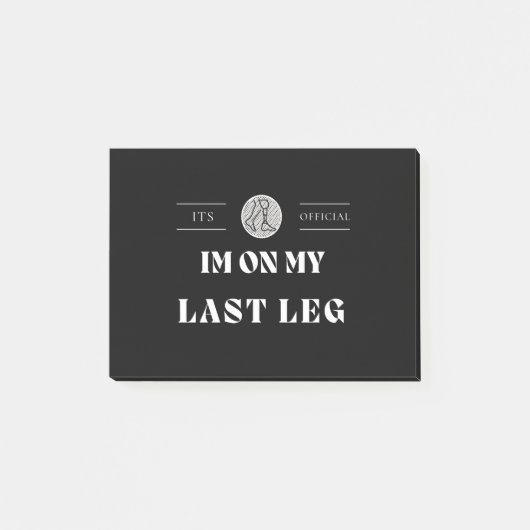 私の最後の脚切断者の正式なIMがハンデを被った ポストイット (正面)