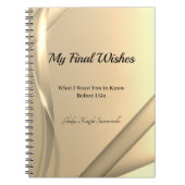 私の最後の願いスパイラルノートブック |ゴールデン・グロー ノートブック (正面)