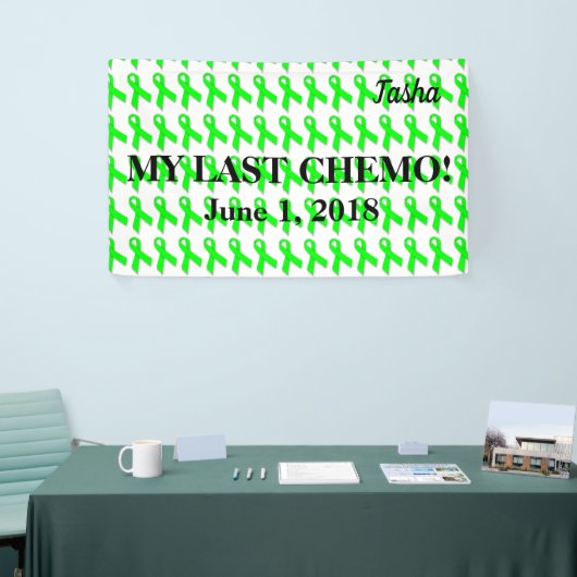 私の最後のChemoのお祝いの旗 横断幕 (トレードショー)