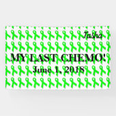 私の最後のChemoのお祝いの旗 横断幕 (横)