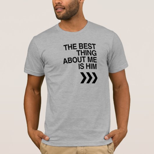 私の最高のところは彼です左.png tシャツ (正面)