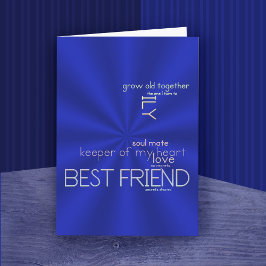 私の最高のハートグリーティングカードの友人キーパー カード