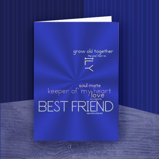 私の最高のハートグリーティングカードの友人キーパー カード