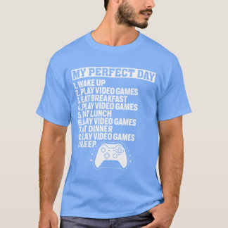 私の最高の一日 ビデオゲーム 楽しいゲーマー男子 ゲーム Tシャツ